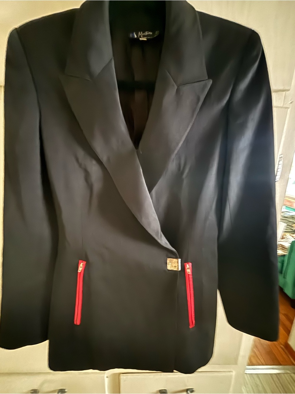Vintage Claude Montana Blazer Zip Accents. Size 40/US 4/6, Sz S